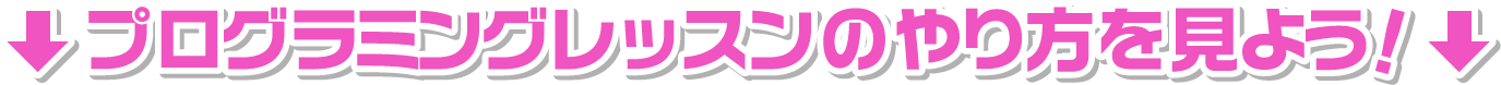 プログラミングレッスンのやりかたを見よう！